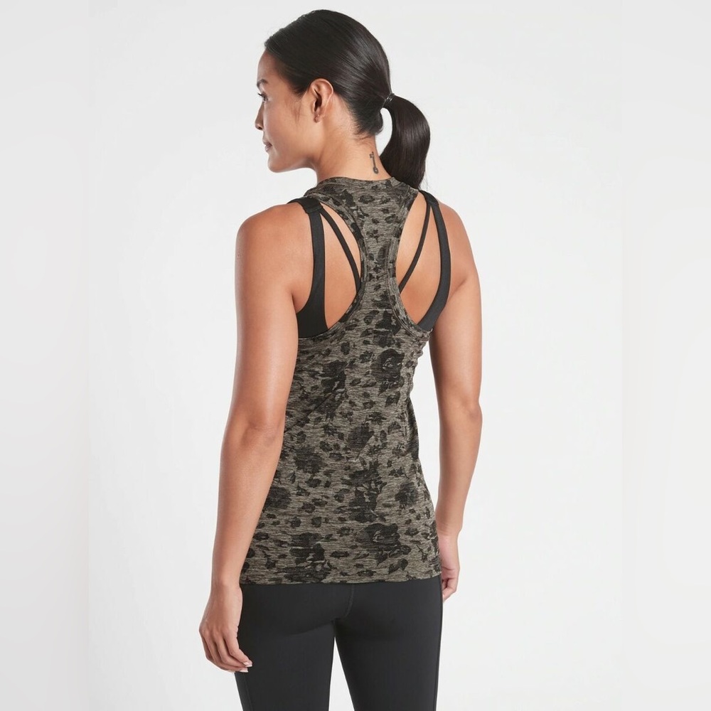 Athleta Green‎ Floral Tank Top - Picture 4 of 5